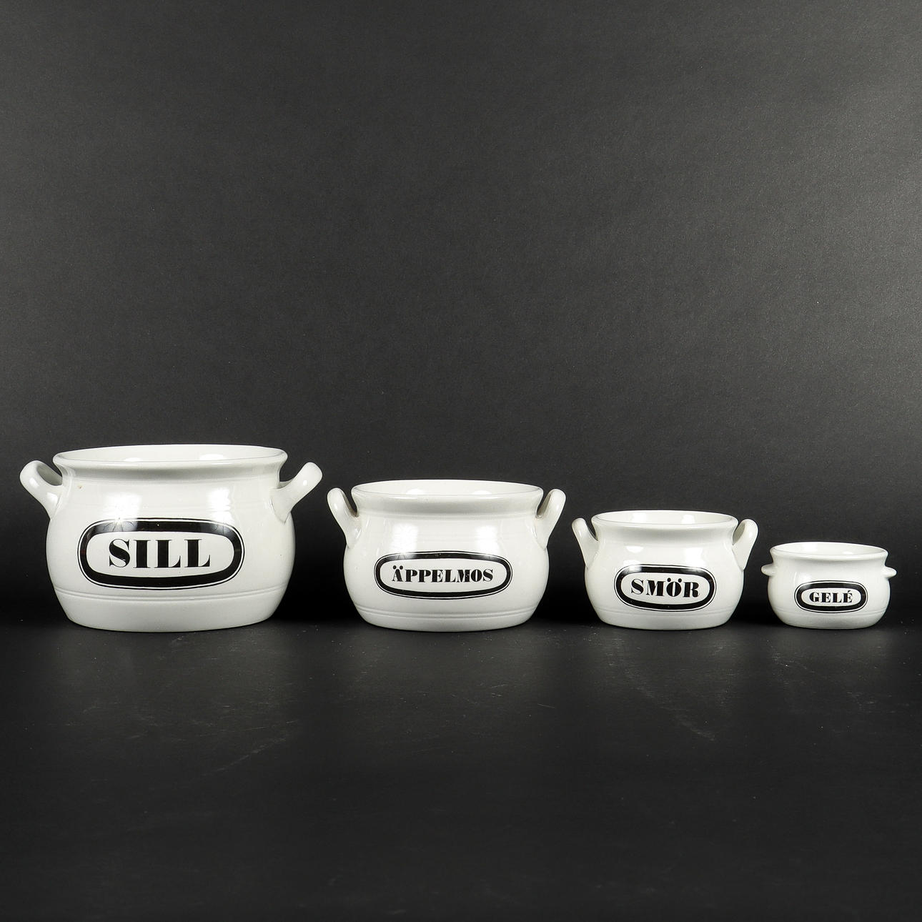 RUUKUT 4 kpl, posliinia, Gustavsberg.