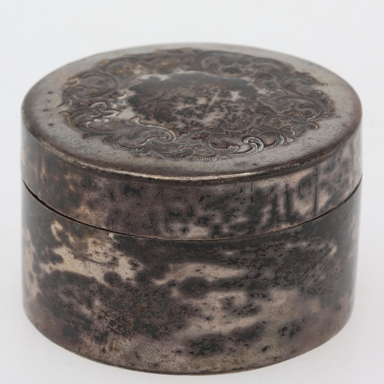 JOHAN NIKLAS PALM. pilleæske, sølv, 1860, Visby.