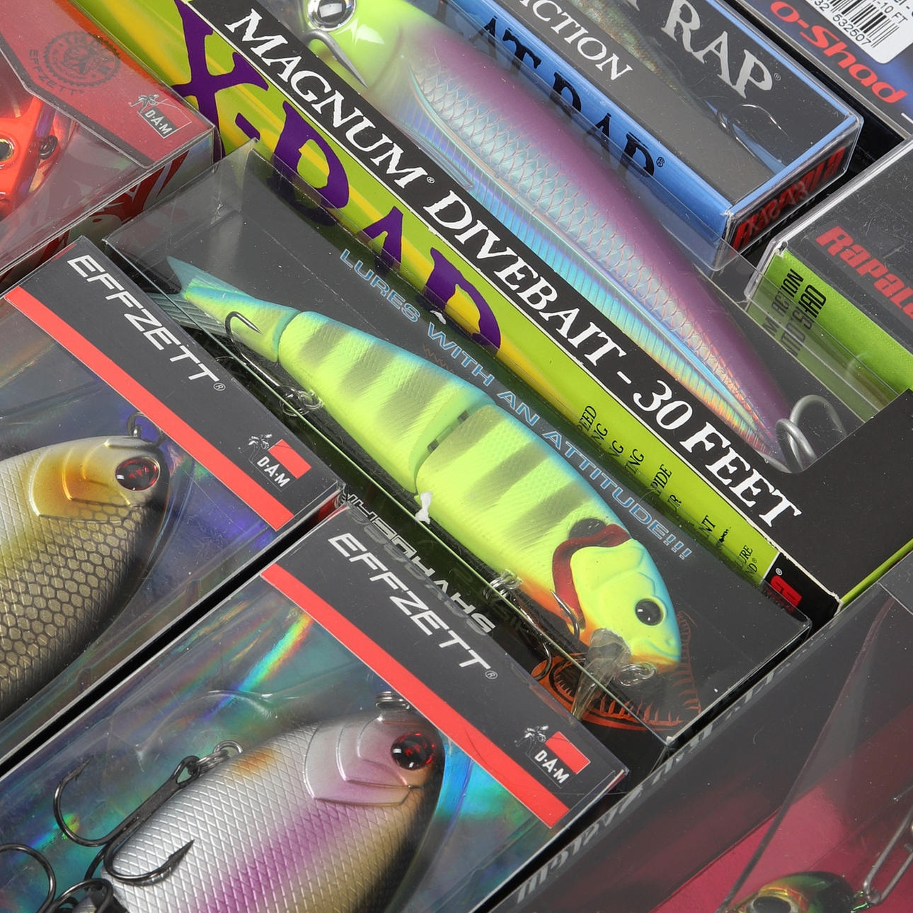 KÖDER/ANGELKÖDER, 30 Stück, unbefischt, inklusive Rapala, Stump Jumper und Abu Garcia.