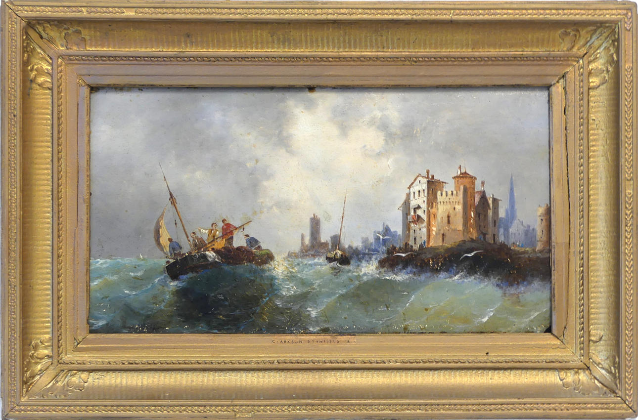 STANFIELD CLARKSON R.A. oil on panel.