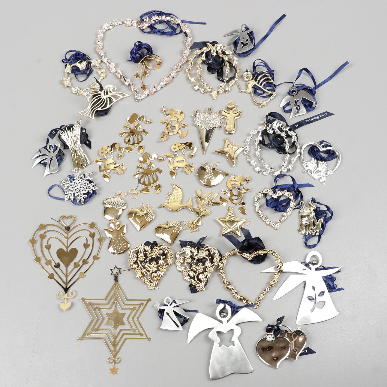 JULEPYNT, 41 stk metal/messing, Danmark.