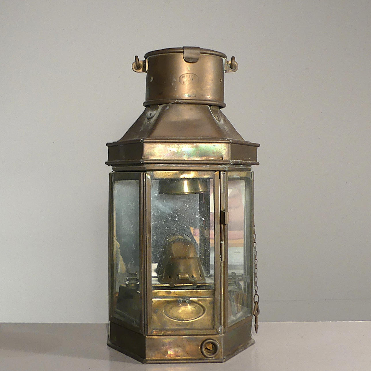 WANDLATERNE/LATERNA, Messing. Bulpitt, WP oder Co. Birmingham 1941.