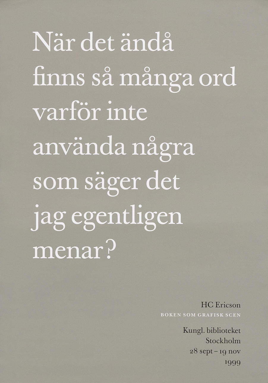 CARTEL DE EXPOSICIÓN, serigrafía, HC Ericson.