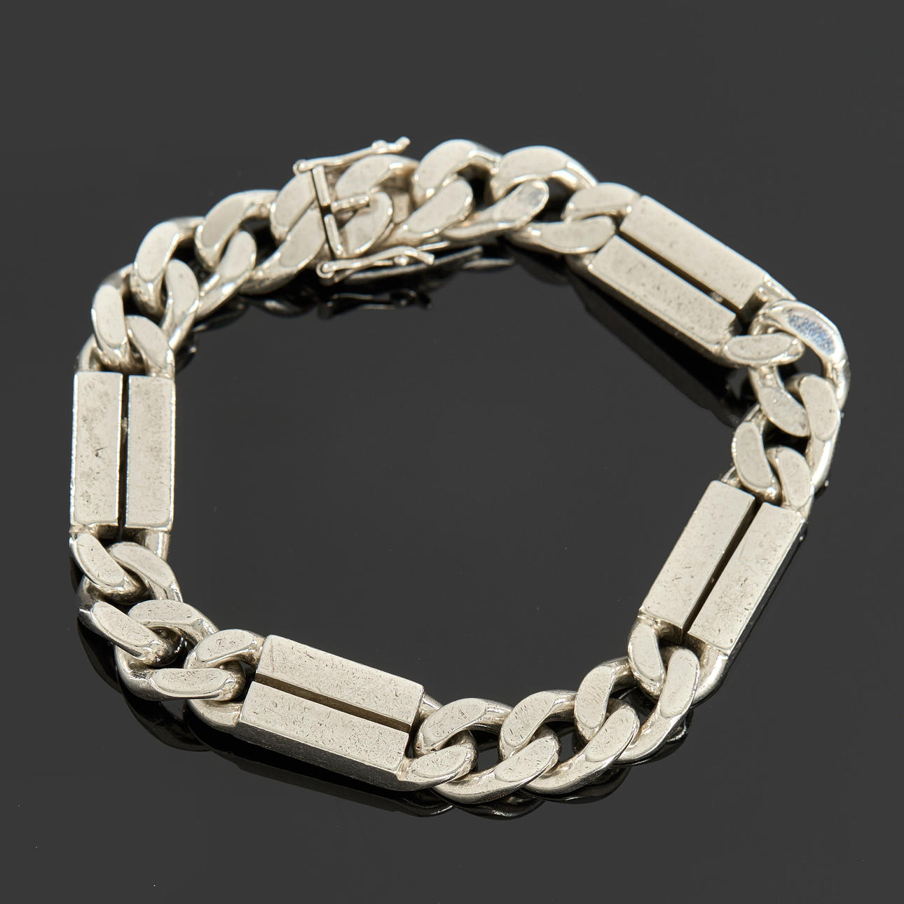 Pulsera de plata de ley de Jan Hellströmer, Estocolmo 1984.