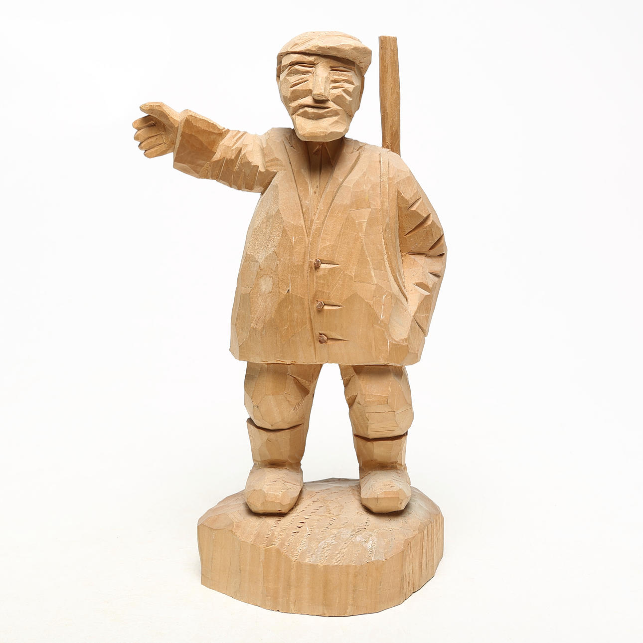 SCULPTURE, wood, hunter, unsigned.