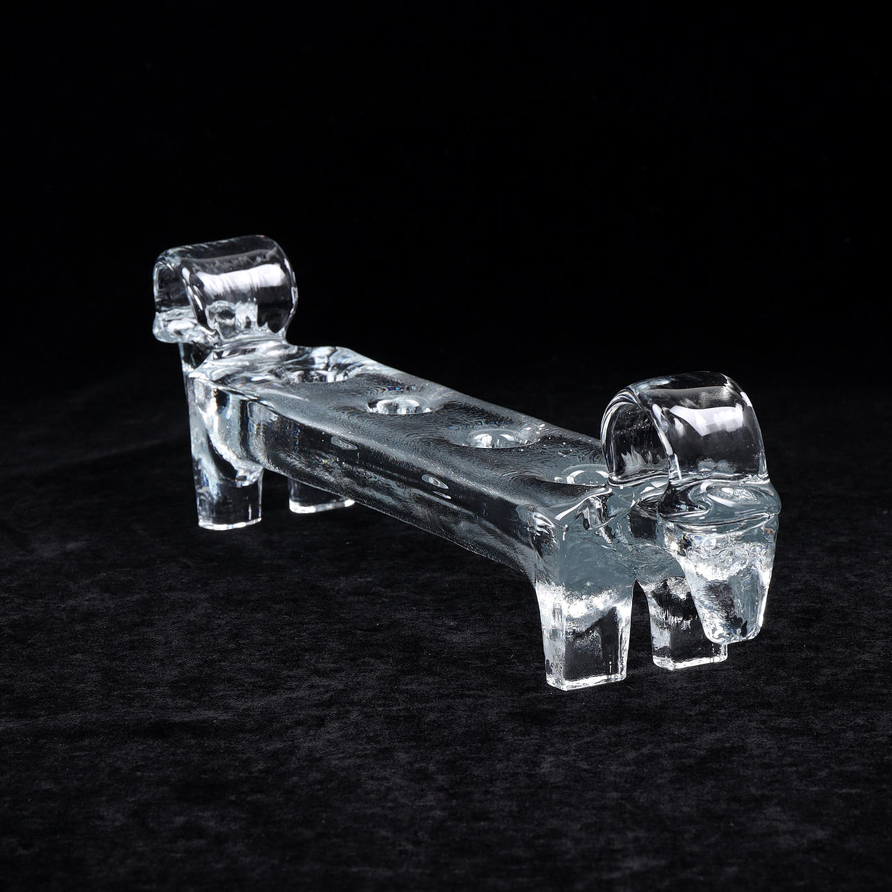 BERTIL VALLIEN. Advent candlestick, glass, Boda.