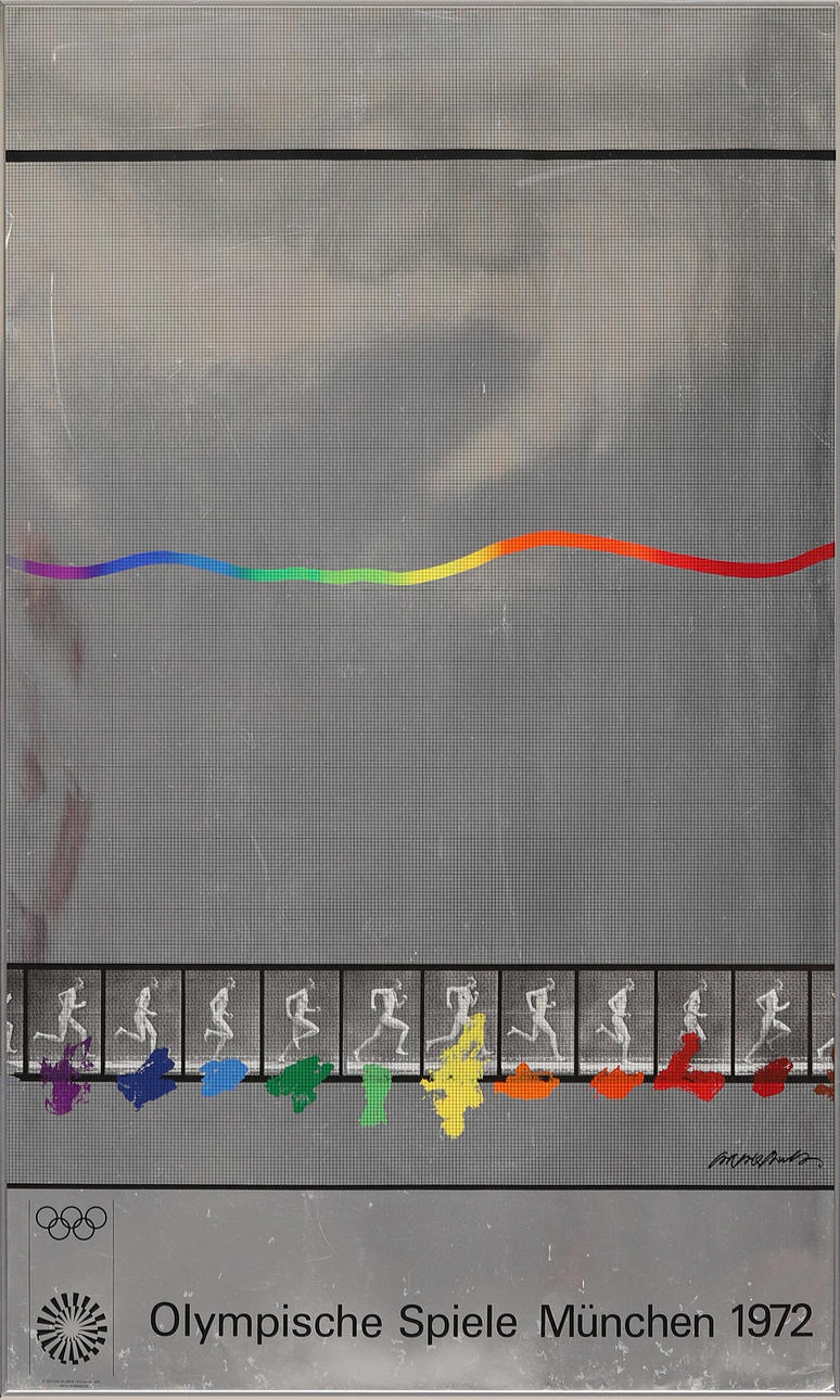 SHUSAKU ARAKAWA. PLAKAT, OL i München 1972.