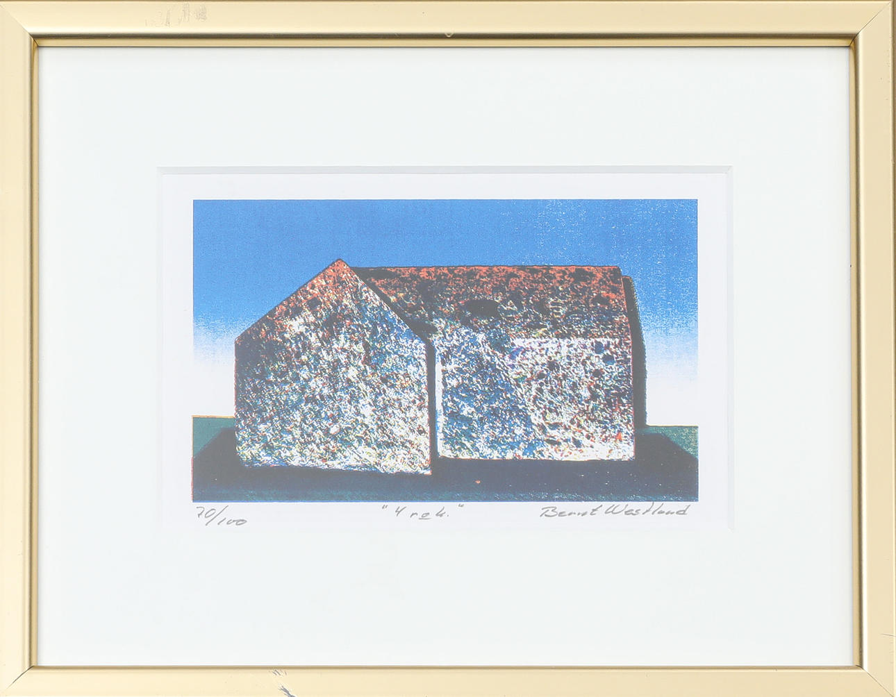 BERNT WESTLUND. graphic, signed, "4 year” numbered 70/100.