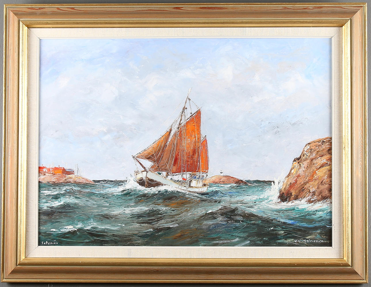 KURT ERIK HEINONEN. "Sotenäs", olja på duk, signerad.