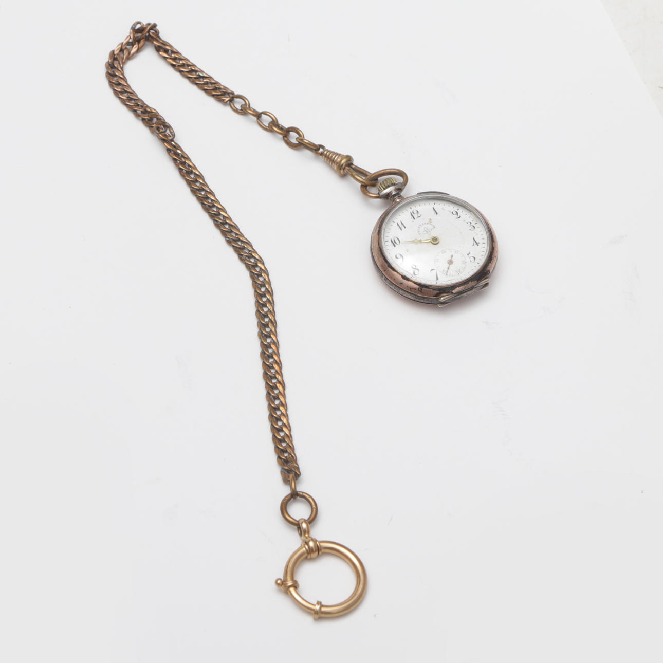 Damen-Taschenuhr, Silber im Gehäuse.