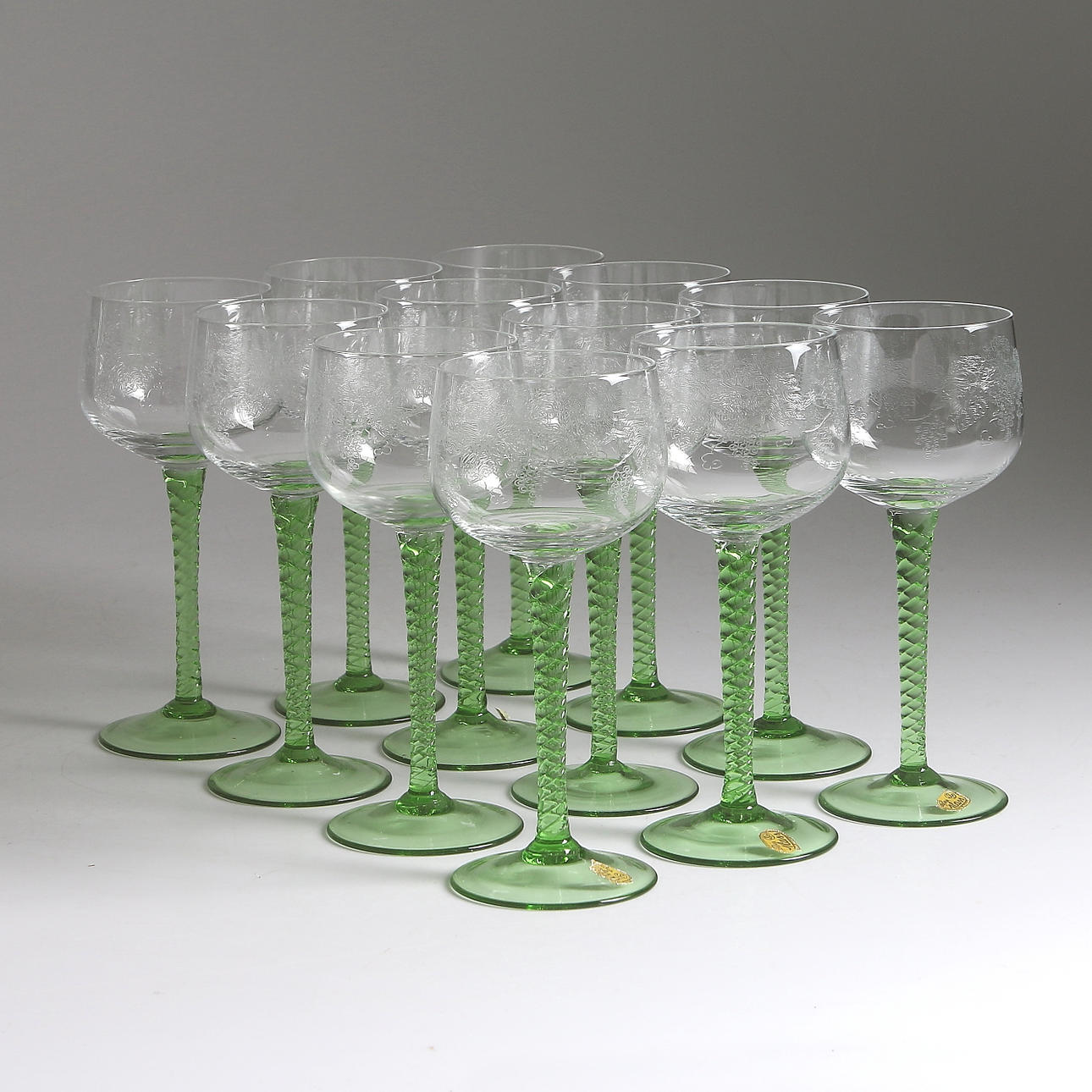 VITVINSGLAS/REMMARE, 12 st, 1900-talets tredje fjärdedel.