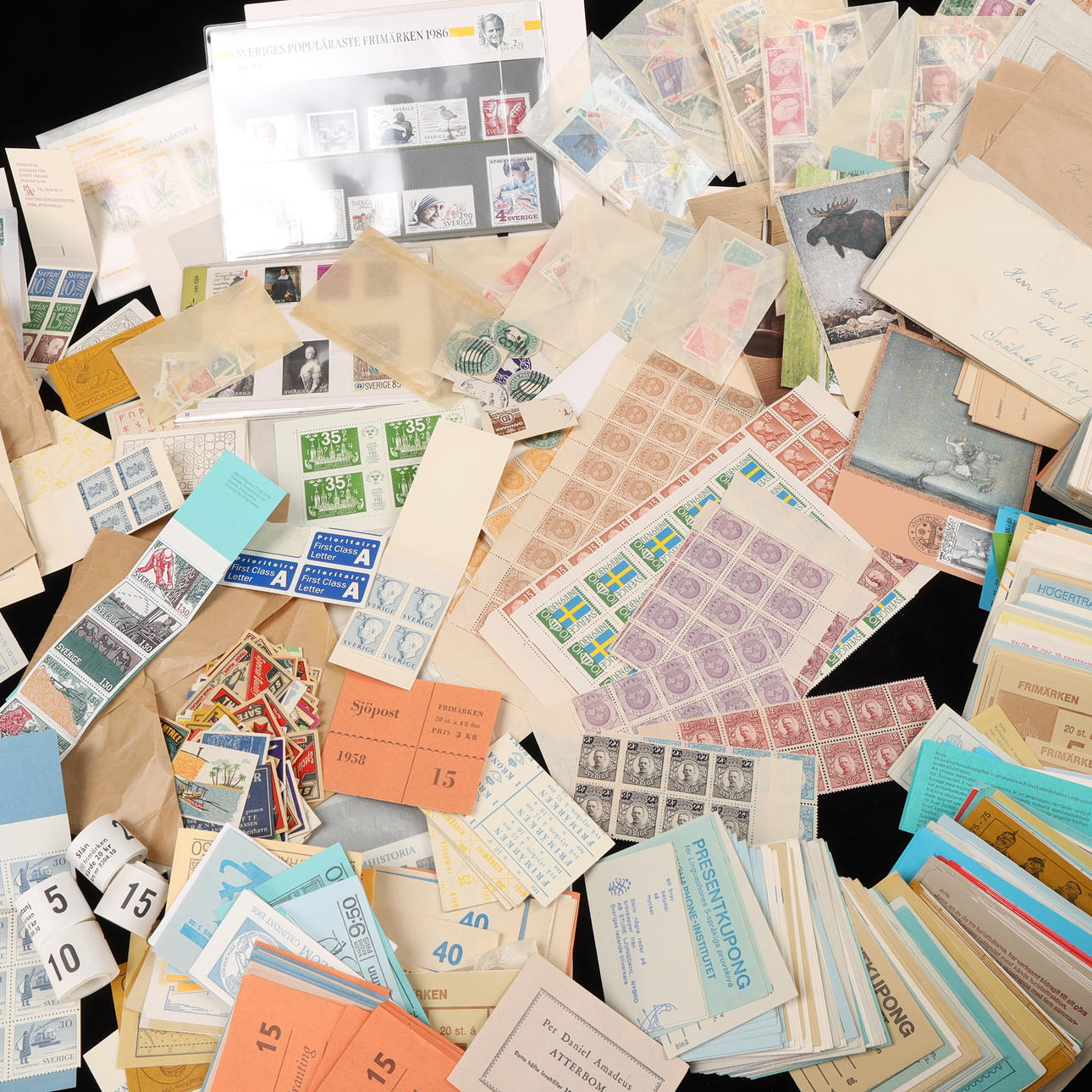 STAMP BOOKLETS, FRANKED LETTERS etc., 20th century.