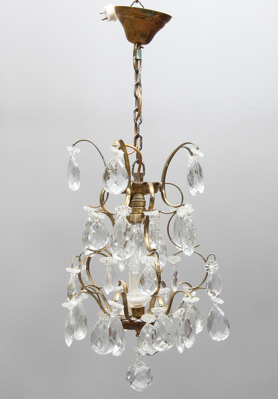 LJUSKRONA, rokokostil, 1900-tal. Höjd ca 44 cm.