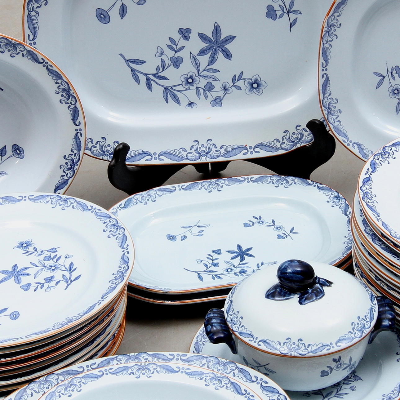 SERVISDELAR, ca 30 delar, porslin, "Ostindia" Rörstrand.