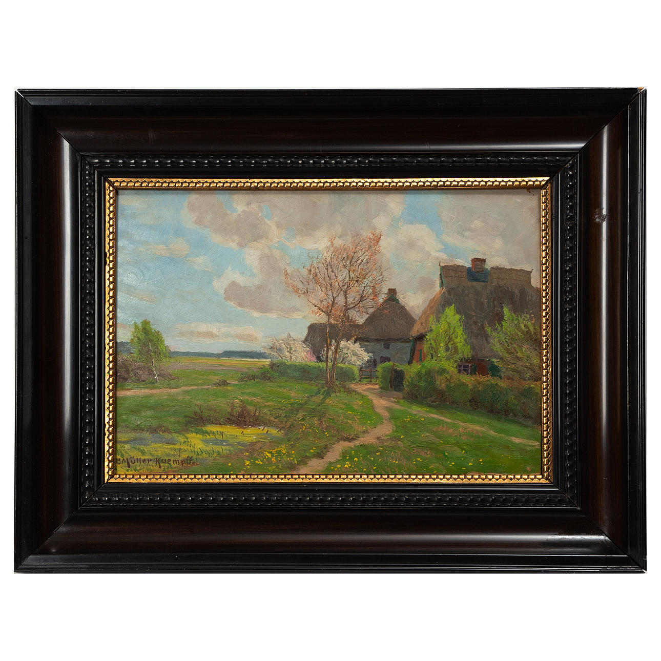 PAUL MÜLLER-KAEMPFF. Vårlandskap.