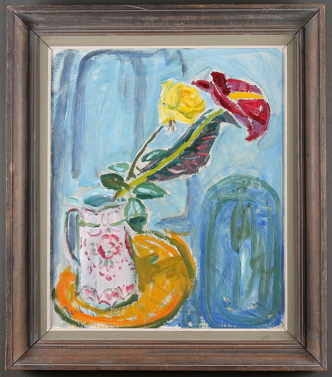 PAUL SAHLIN. Stilleben, olja på pannå, signerade och daterad -53.