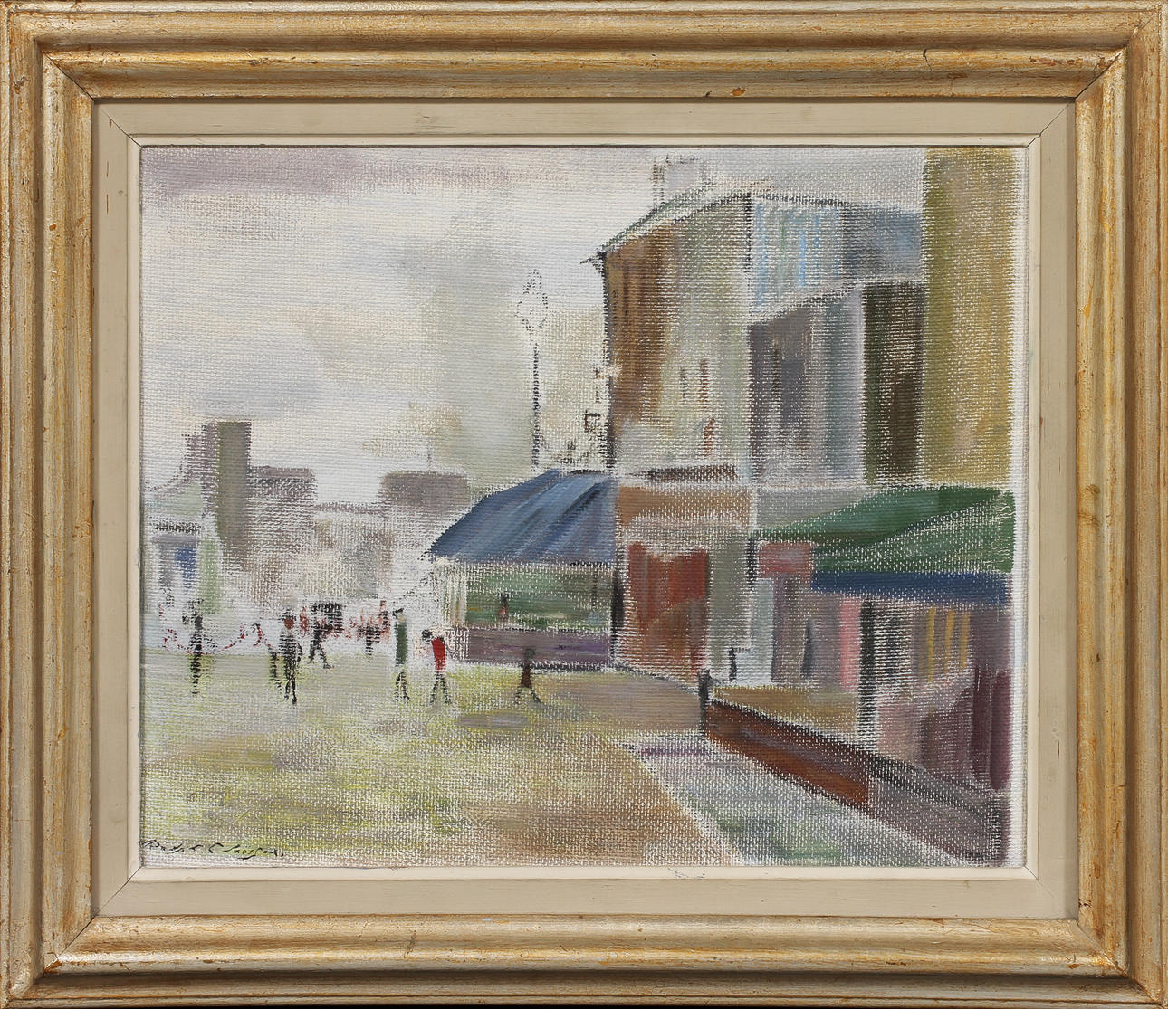 RALPH CLAESSON. Aveny de Versailles, olja på pannå, sign.