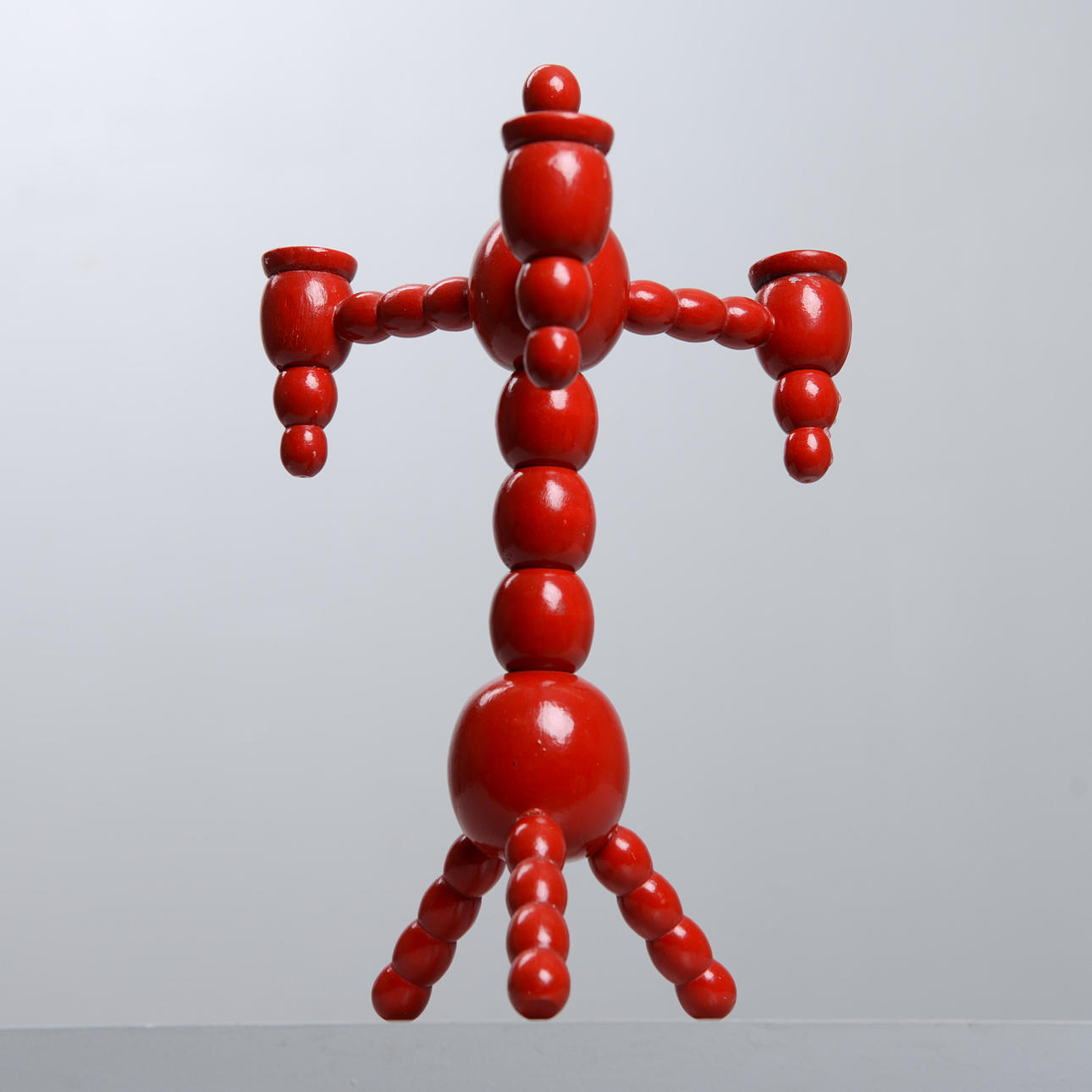 KULLJUSSTAKE, trearmad, rödmålat trä, 1900-tal.