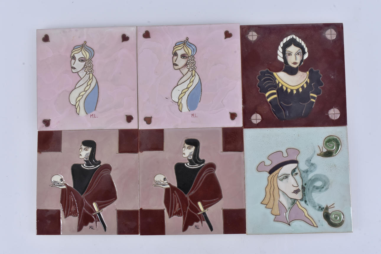 KERAMIKFLISER, 6 stk., Nivaa, Danmark.