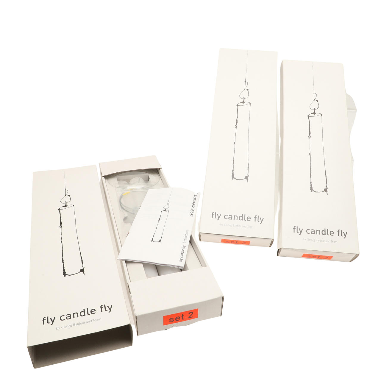 INGO MAURER - DESIGNERLEUCHTE 'FLY CANDLE FLY'.