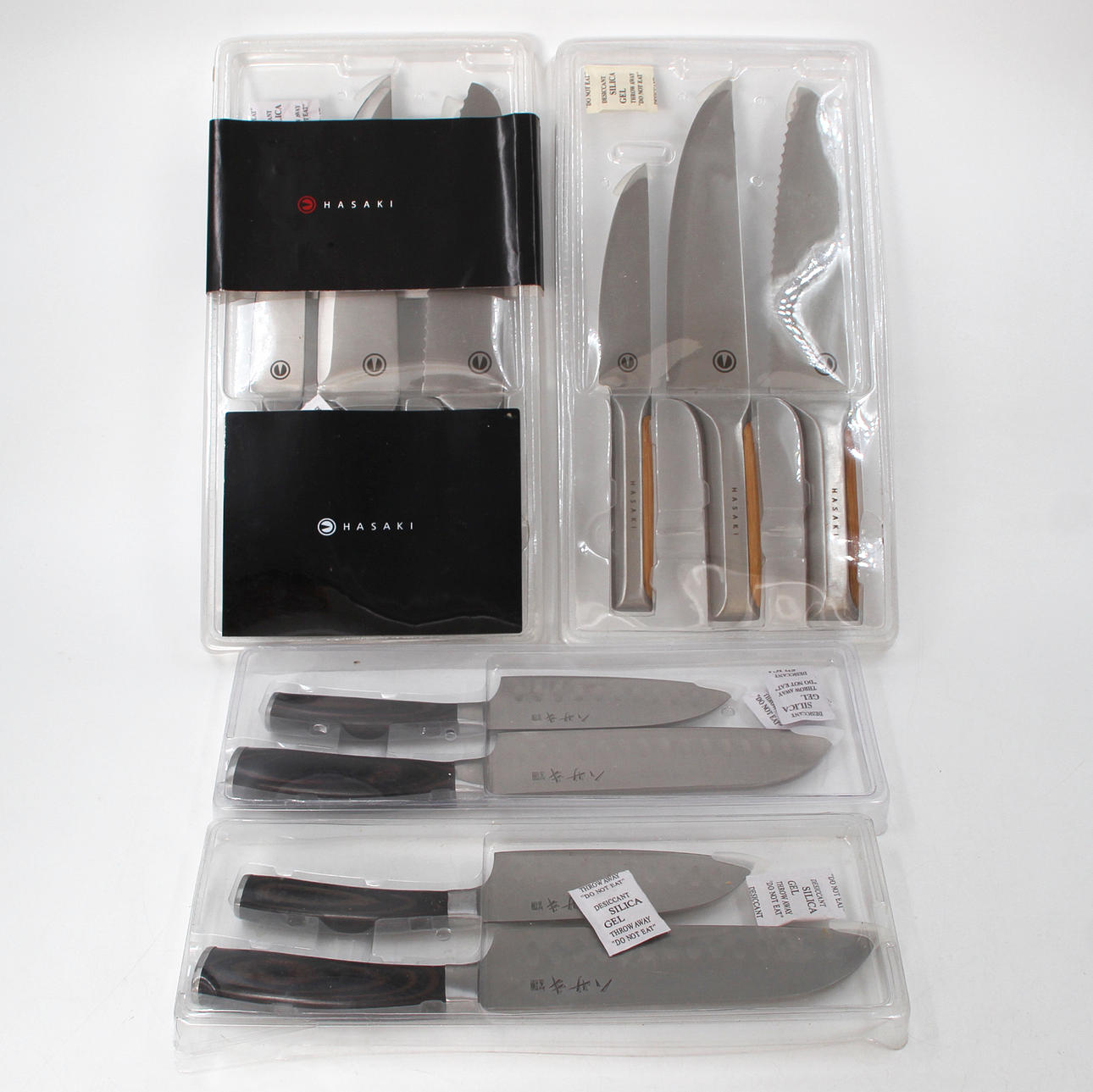 KNIVSÆT, INKLUSIVE HASAKI, 10 KNIVE.