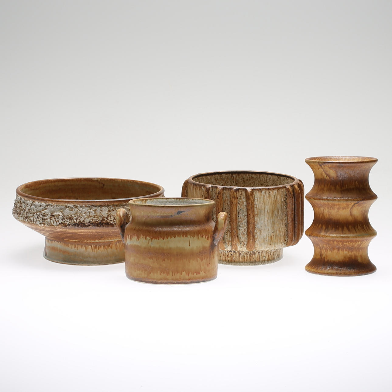 PARTI KERAMIK, 4 delar, stengods, Gösta Olofsson, Ego Stengods Lidköping.