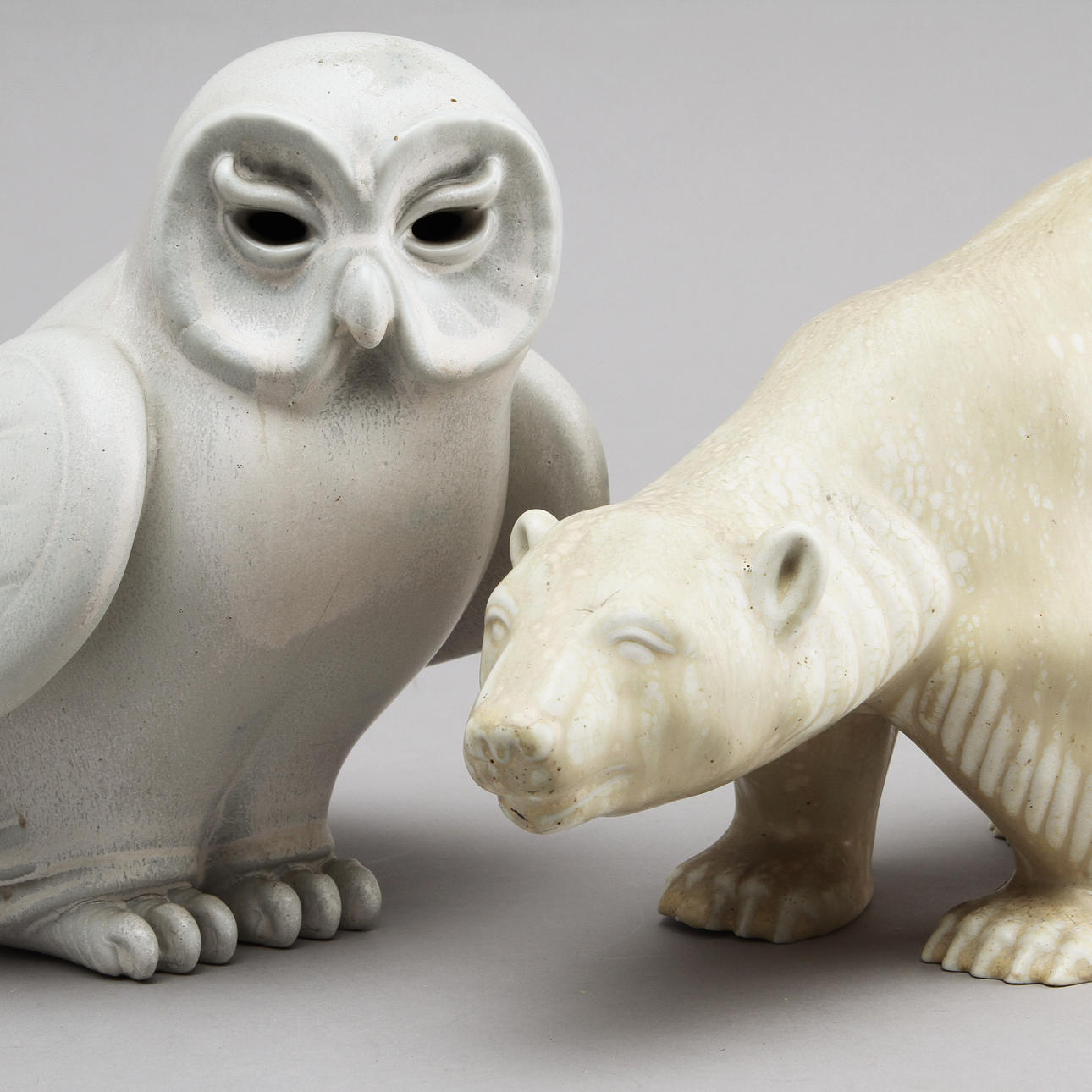 FIGURINER, 2 st, stengods, Gunnar Nylund, Rörstrand.