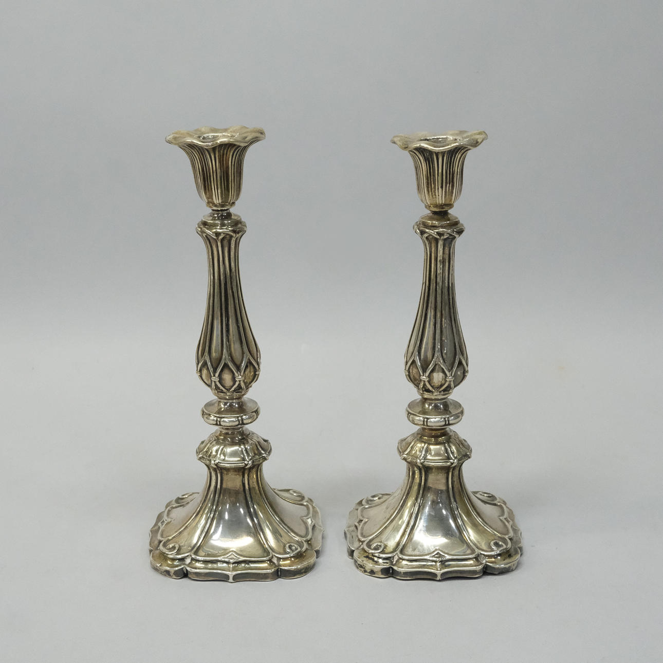 CARL TENGSTEDT, CANDLESTICKS, A PAIR, SILVER.