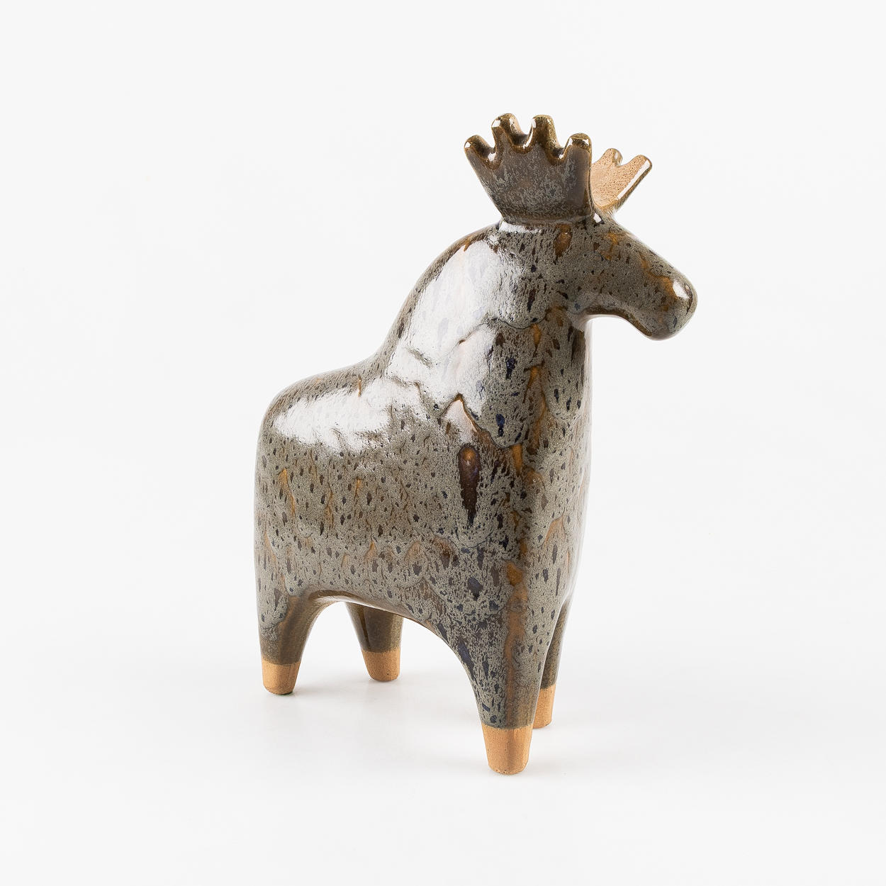 LISA LARSON. Figure, “Moose”, from the series Stora Zoo, Gustavsberg, partly glazed stoneware.