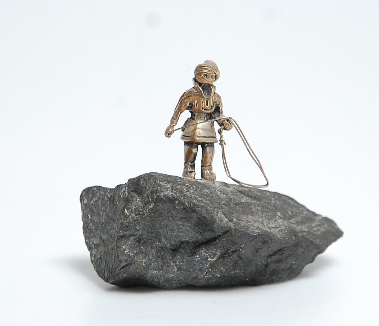 SCULPTURE, Sami, silver, stamped 1968.