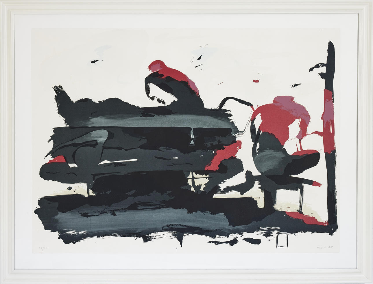 LAGE LINDELL. Composition, signed and numbered, colour lithograph.