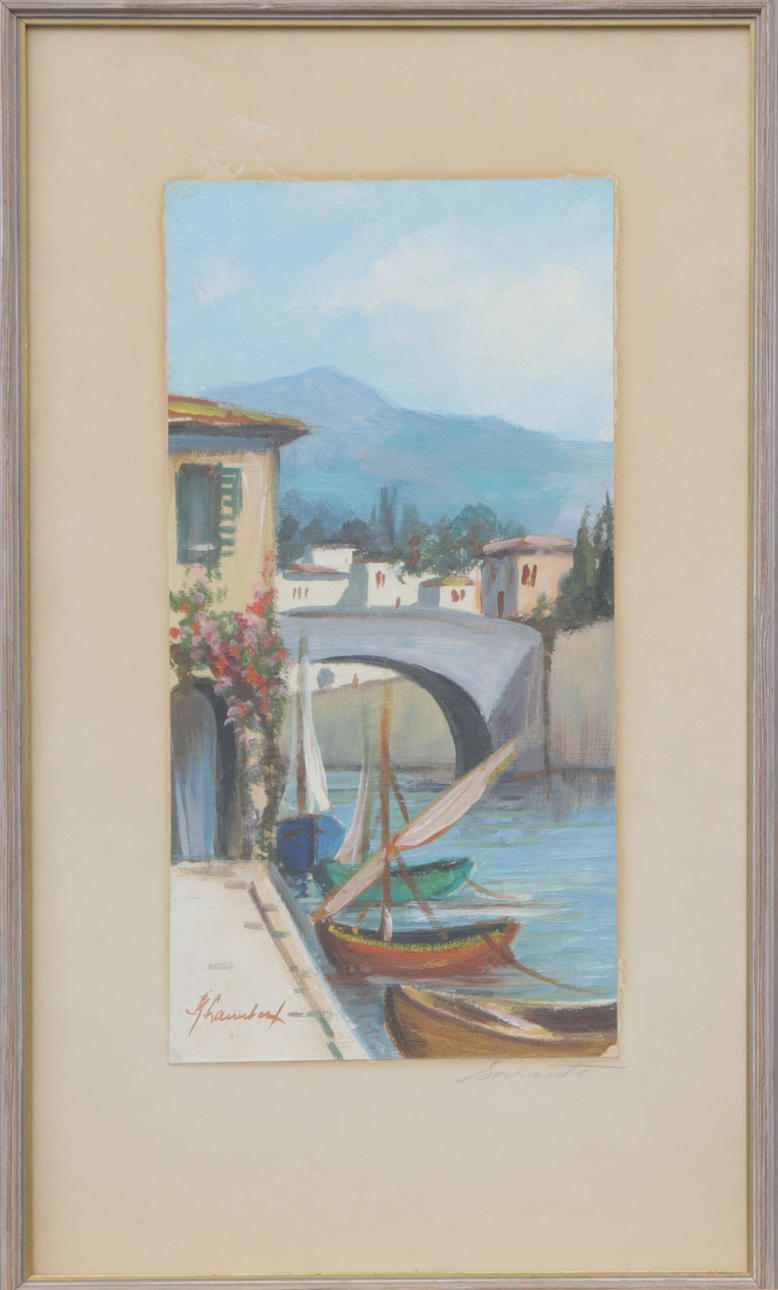 OIDENTIFIERAD KONSTNÄR. OIL, on pasted canvas, signed, probably c. 1950.