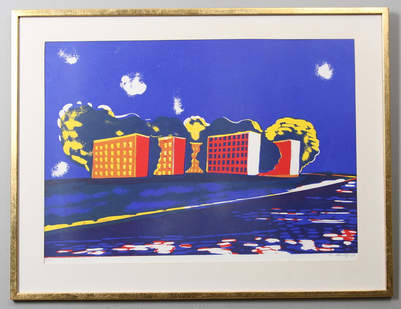 BERTIL ALMLÖF. Färglitografi, signerat och numrerat 4/120.