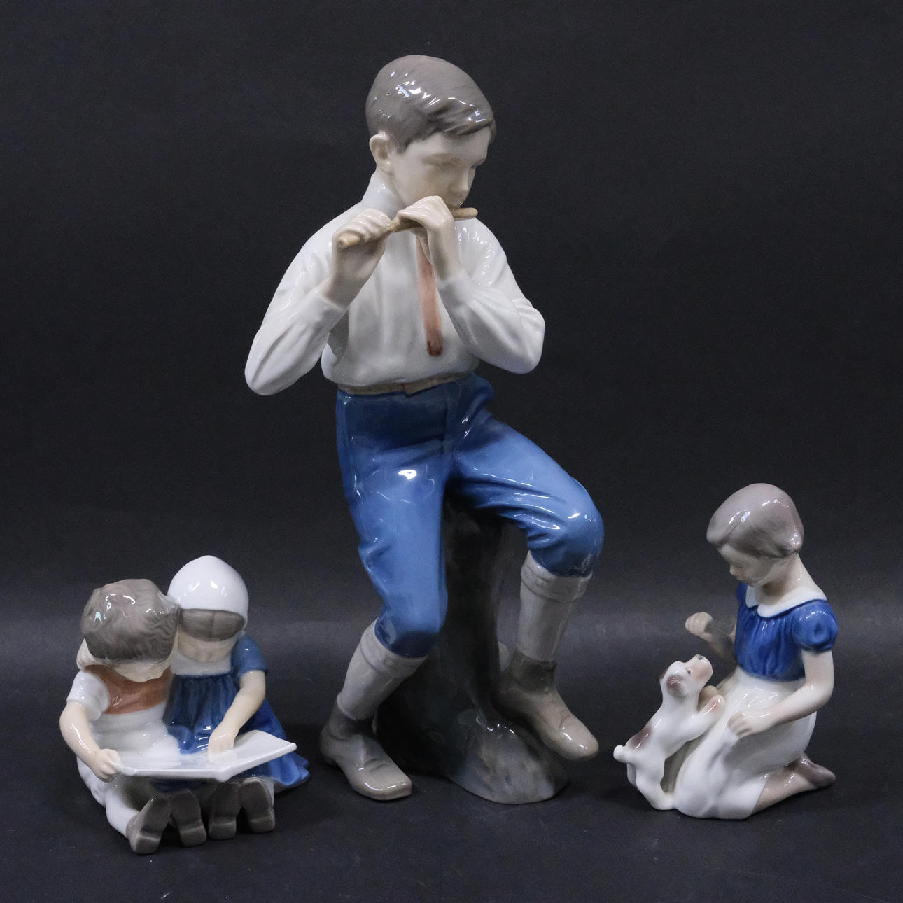 FIGURINES, THREE PIECES, BING & ZELENDAHL.