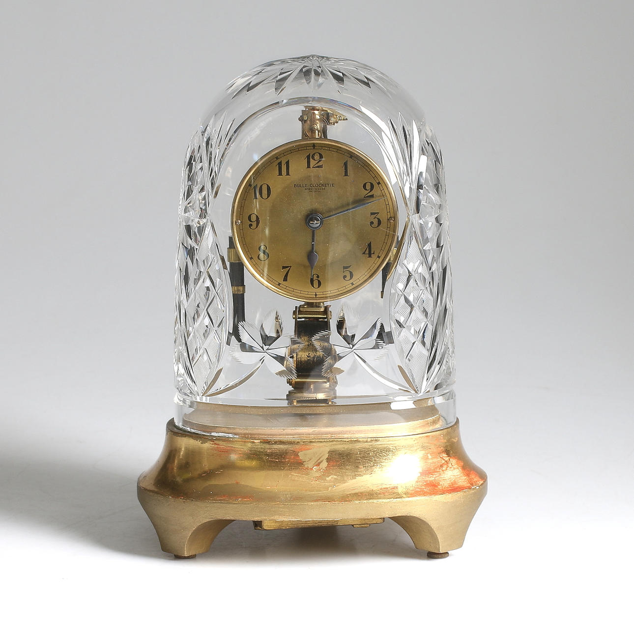 BORDSPENDYL, "Bulle Clockette", Brevete S.G. D.G patented". Frankrike, 1920-tal.