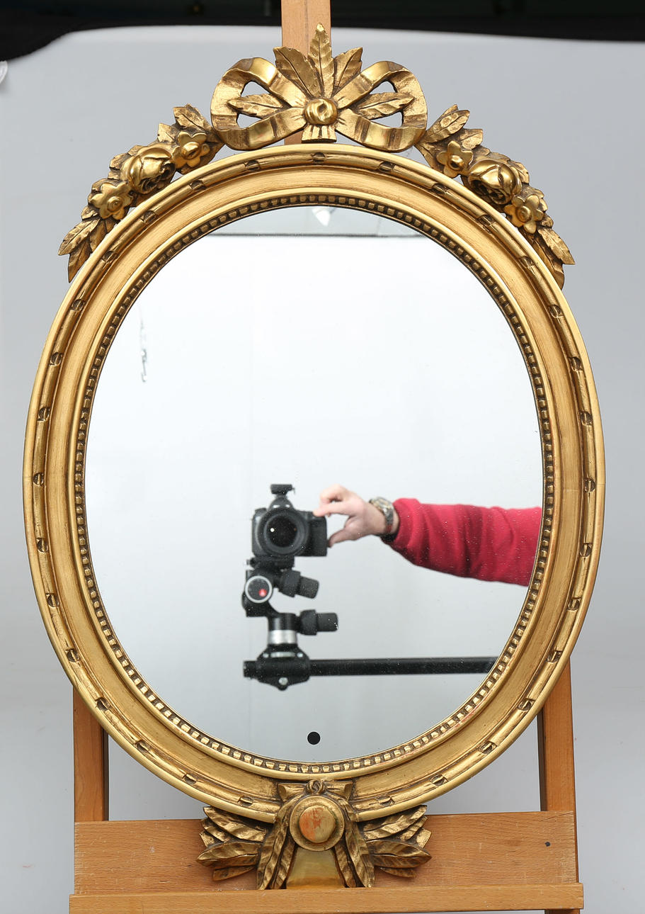 VÄGGSPEGEL, trä, förgylld, gustaviansk stil, 1900-talets andra hälft.