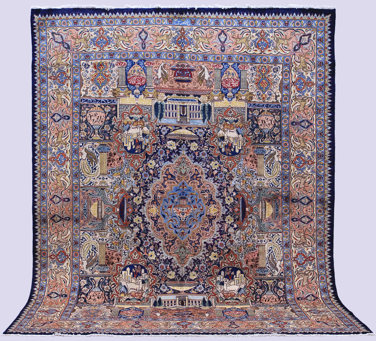 MATTA, Persisk, figural Kashmar (fine), 380 x 294 cm.