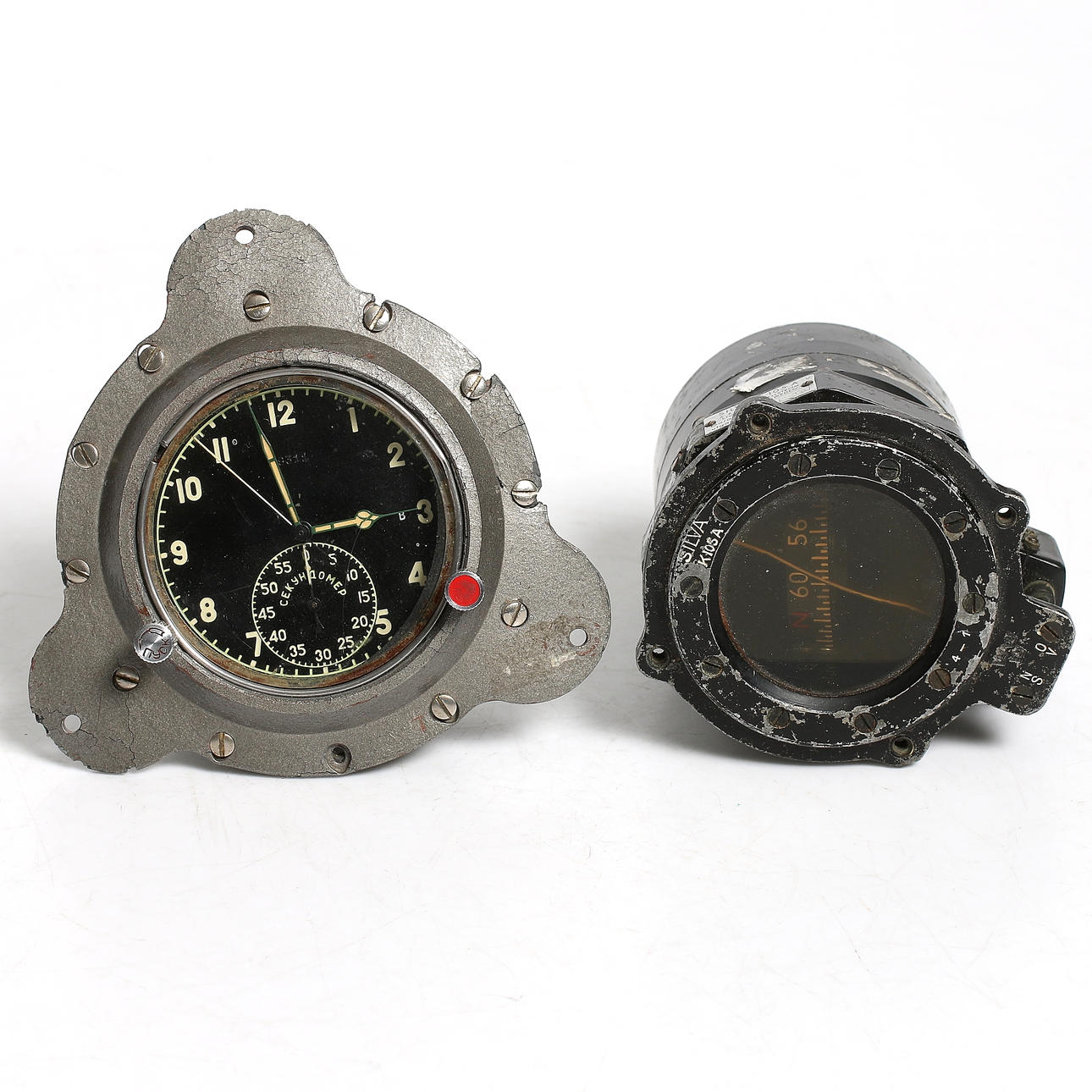 FLYGPLANSUR, Ryssland, samt KOMPASS, "Silva K105 A", 1900-talets första hälft.