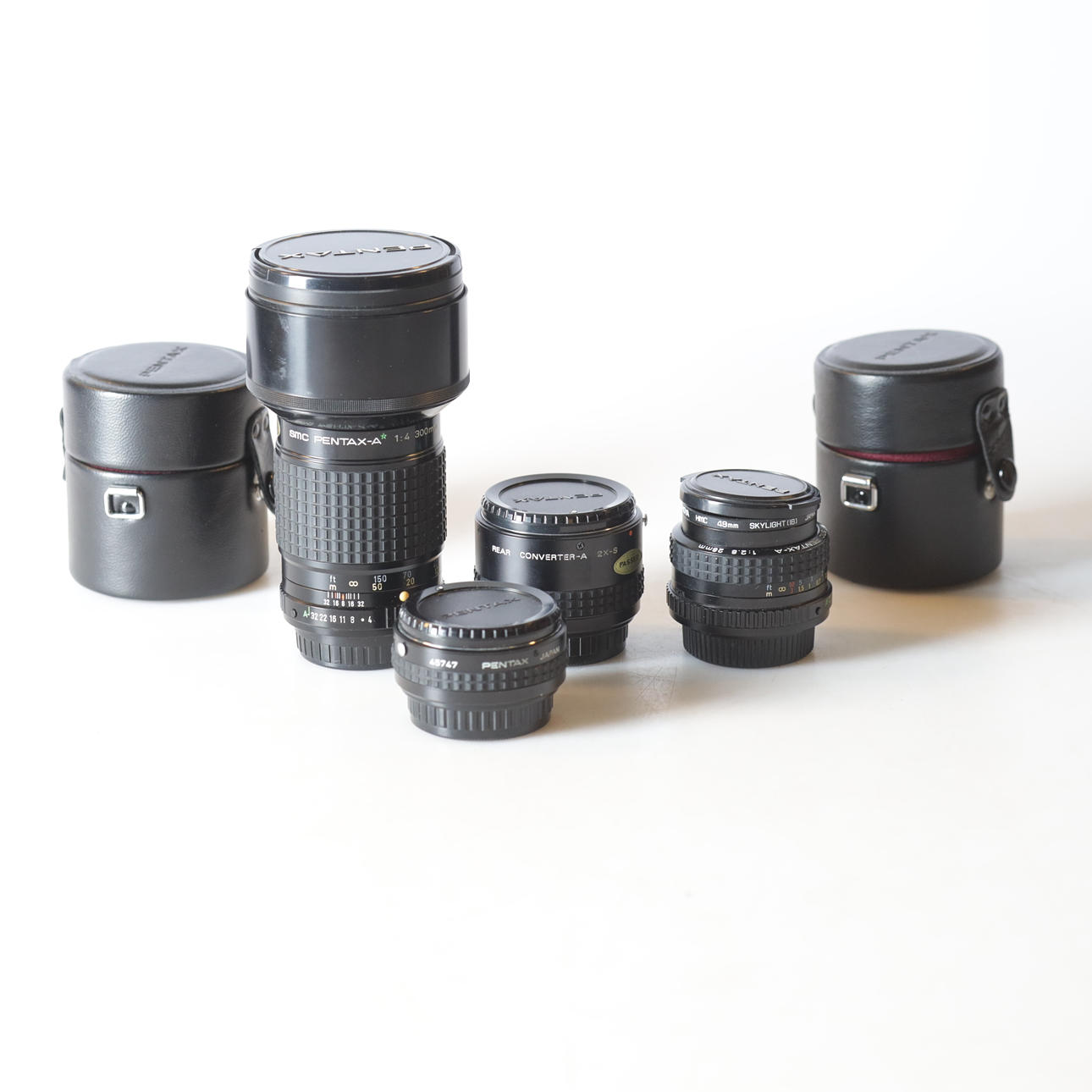 LENTE y convertidor, 4 piezas, Pentax.