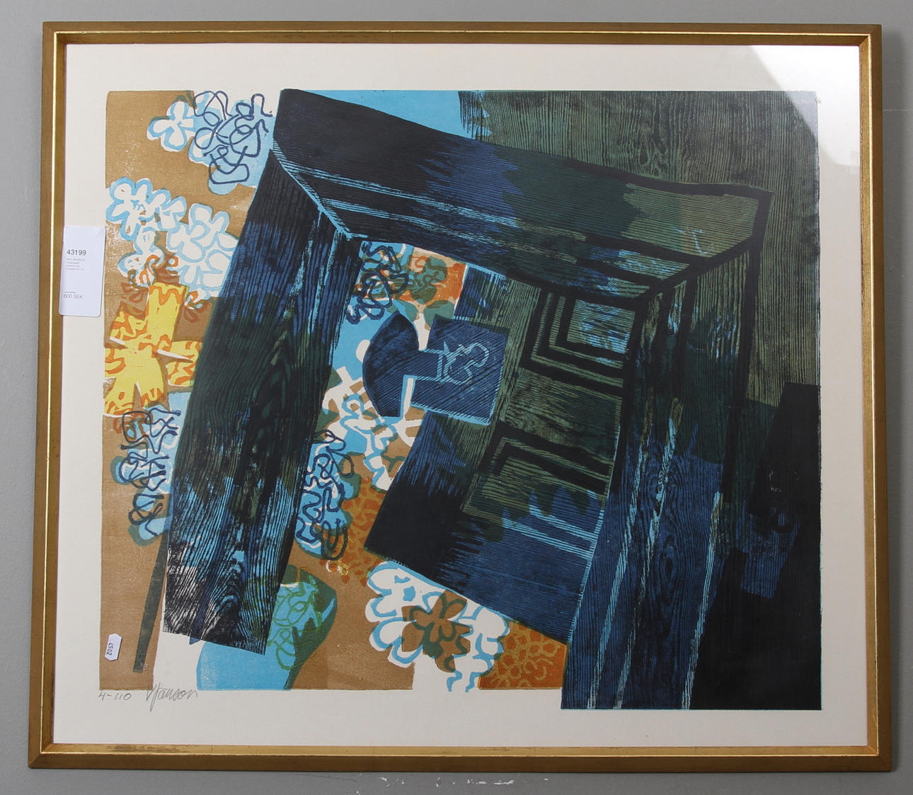 VIDE JANSSON. Färglitografi, signerat och numrerat 4/110.