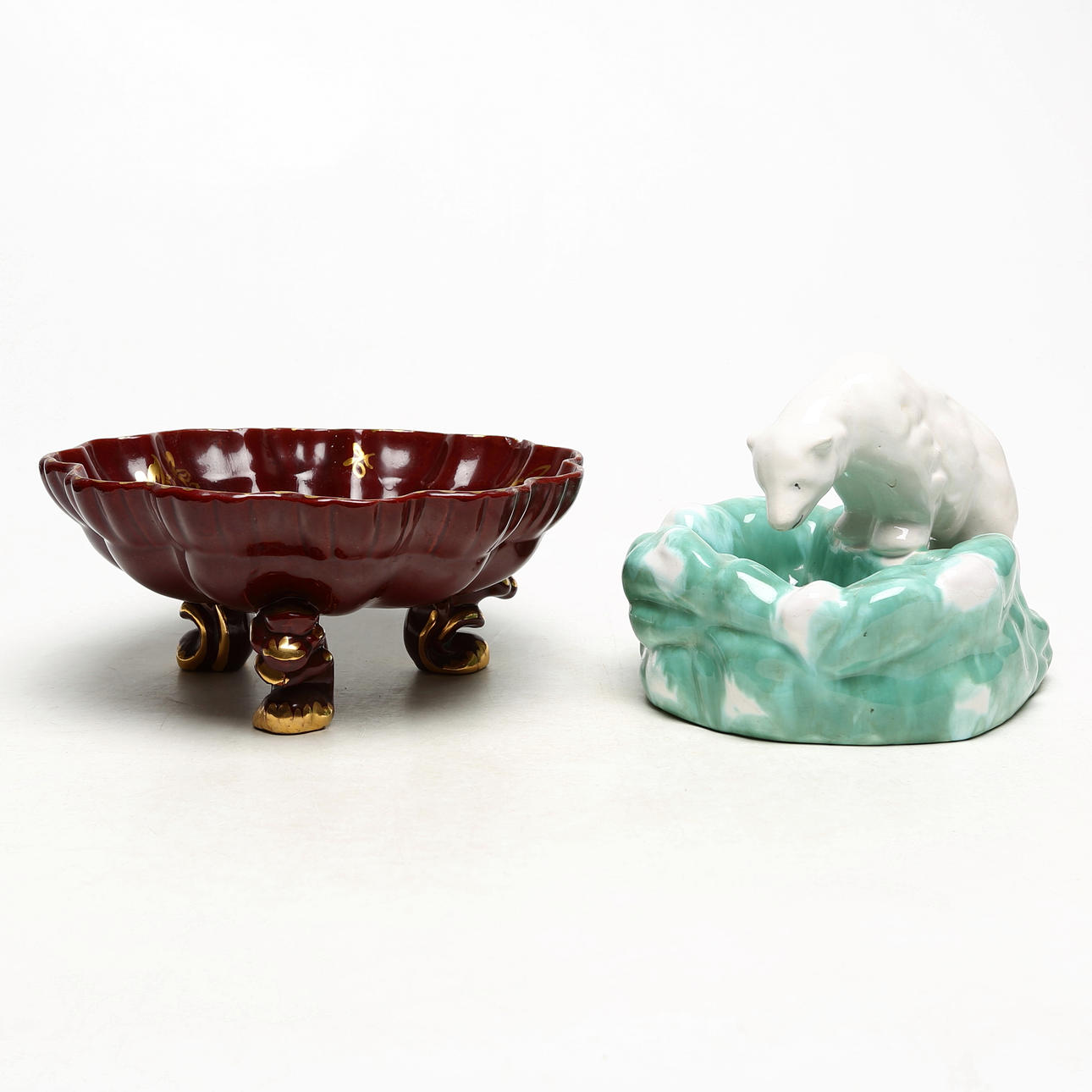 Two ceramic objects, defective, among others Gabriel.