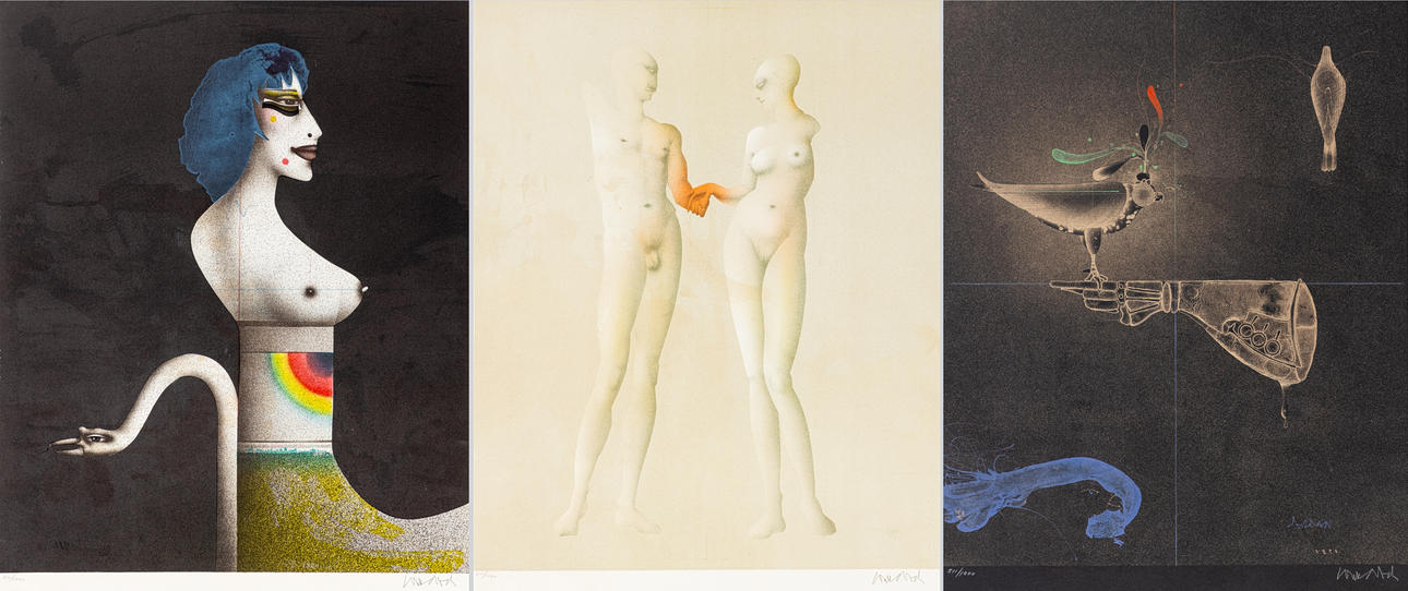 PAUL WUNDERLICH (1927-2010). 3 sheets in folder: Lithographien III.