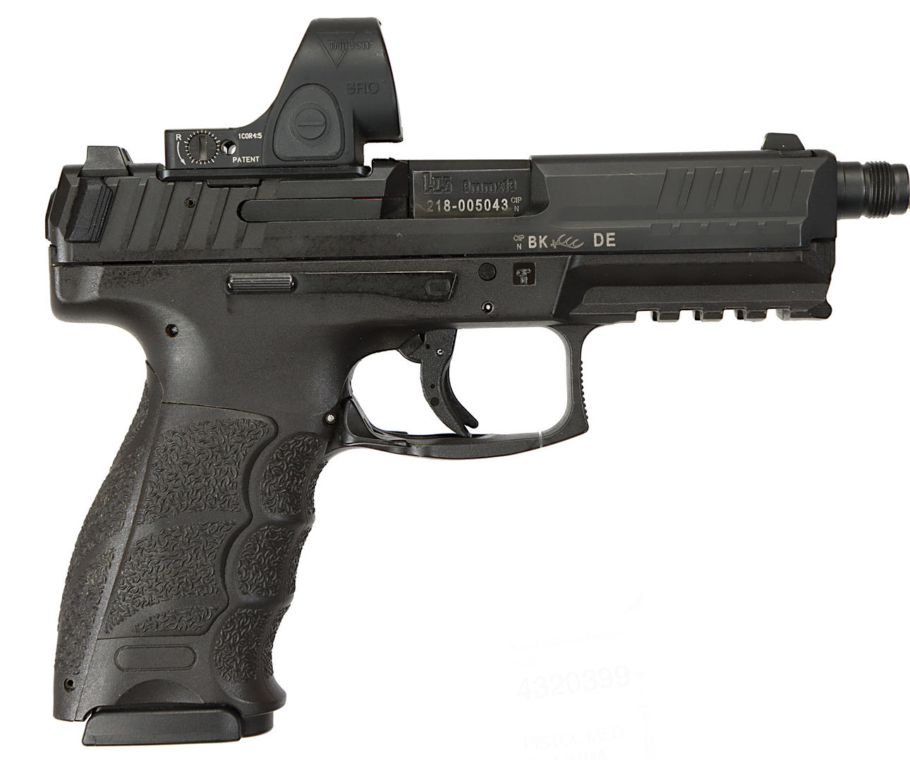 PISTOL WITH AN EXTRA SHELL, make Heckler & Koch, model SFP 9 OR ...