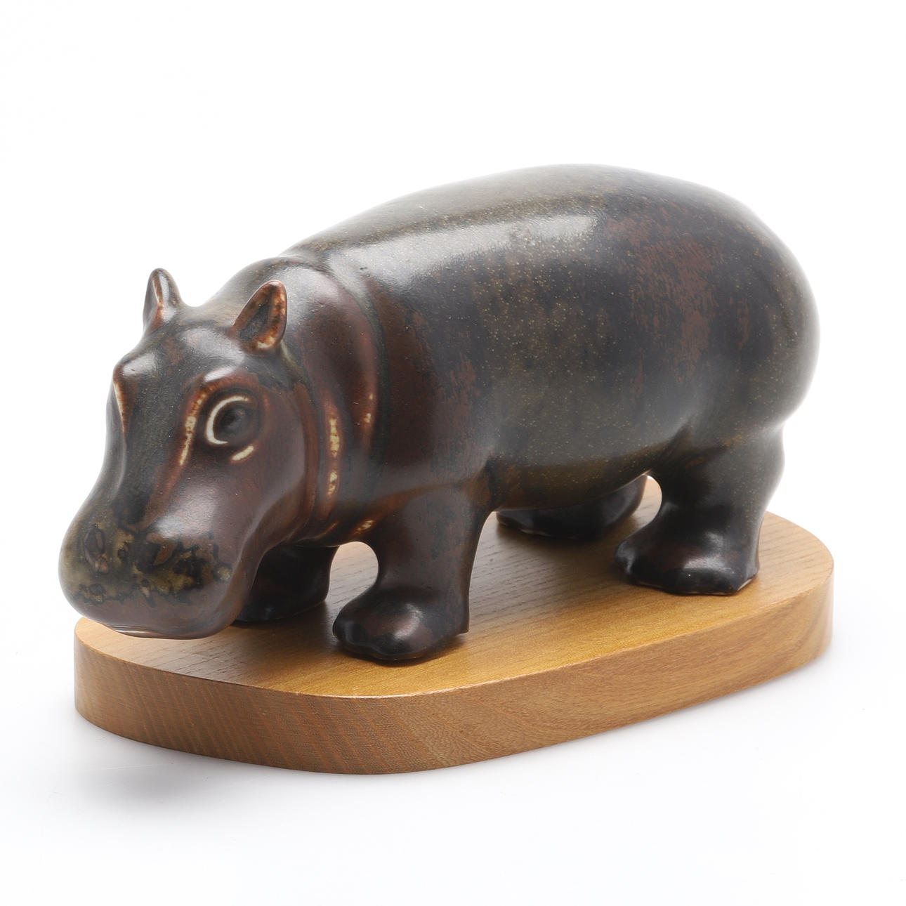 GUNNAR NYLUND. Eine Figur eines Nilpferds, Rörstrand.