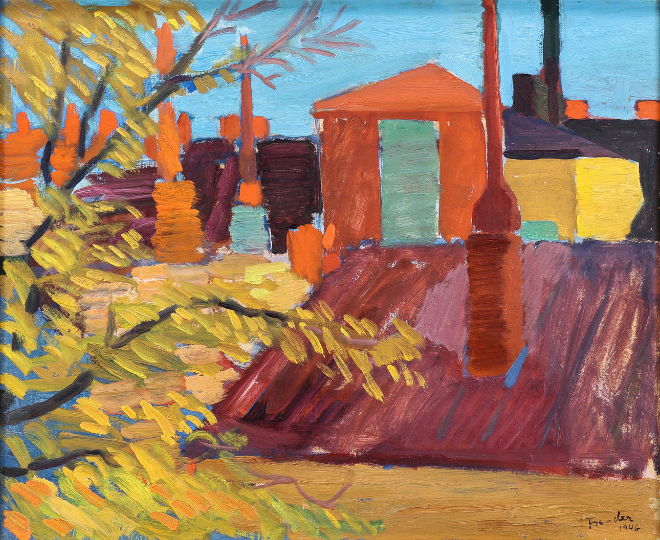 HELGE FRENDER. ”Katot Sergelsgatanilta - Tukholma”.