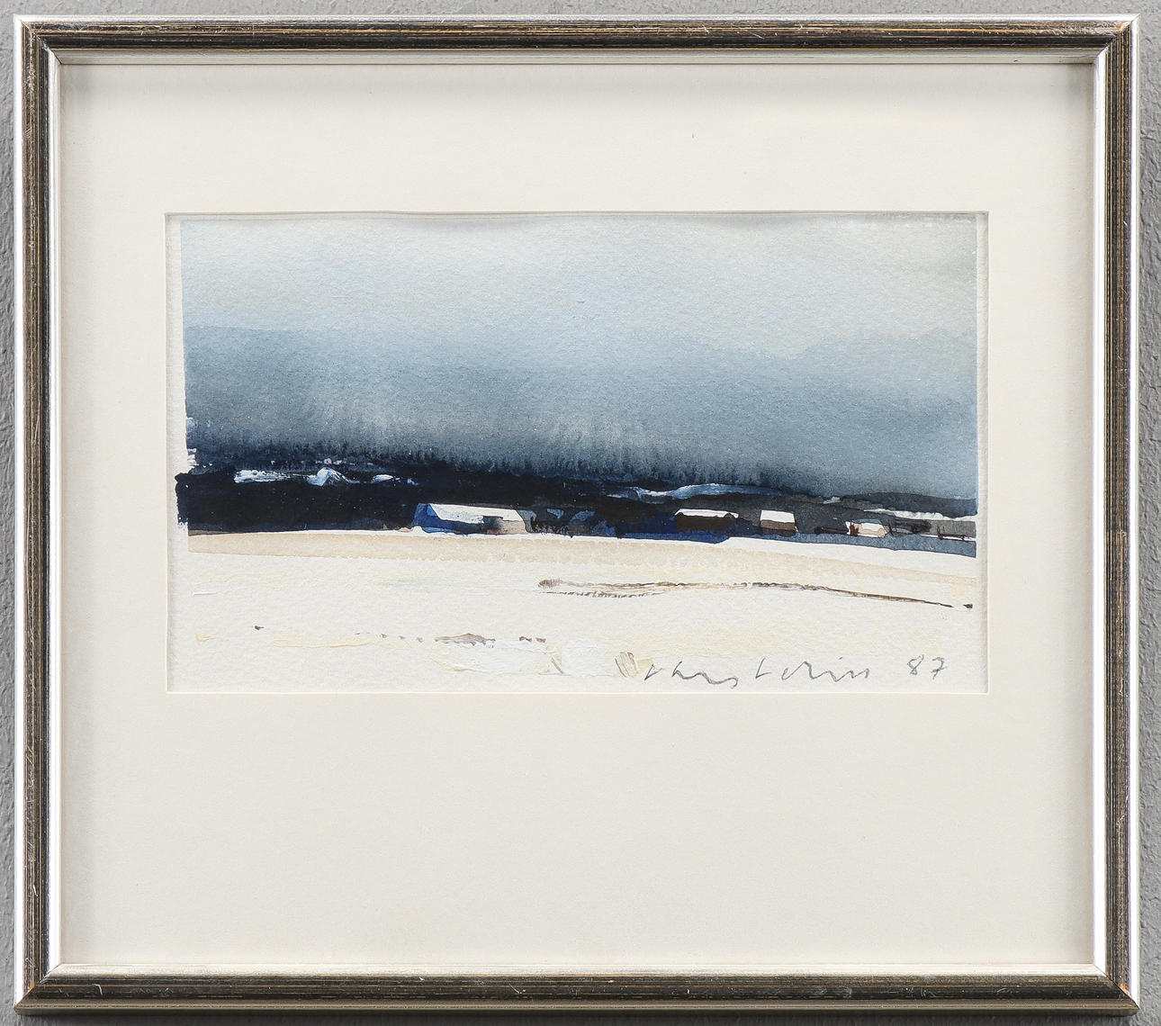 LARS LERIN. Winter landscape.