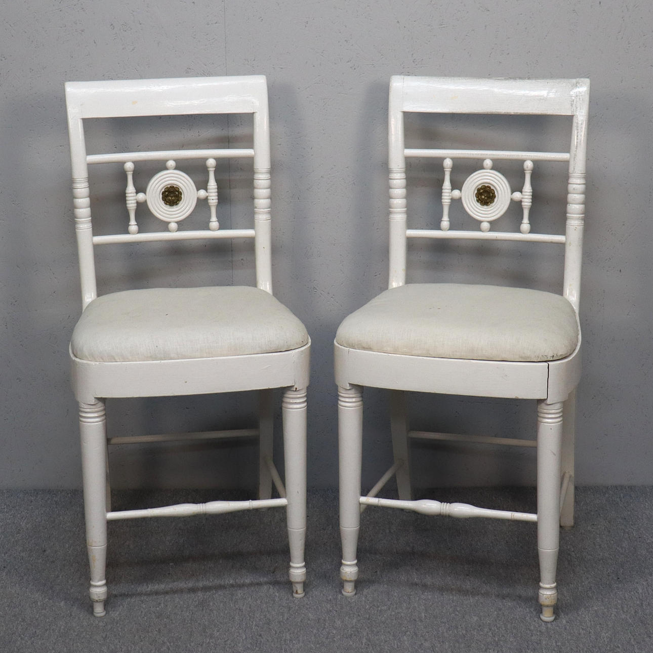 STOLAR, Biedermeier, märkta A ALST, 1800-tal, 2st.