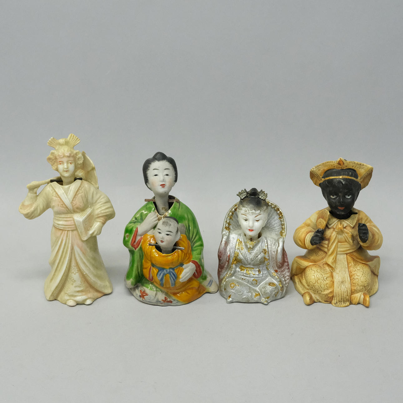 FOUR NICK DOLLS, MOSTLY JAPAN.