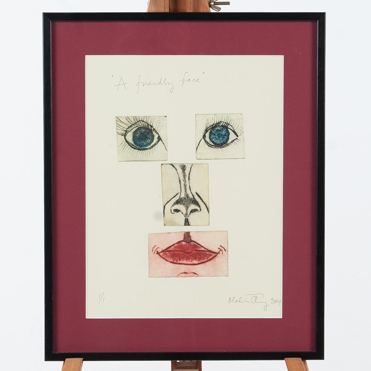 MALIN ÖBERG. Blandteknik "A Friendly face".