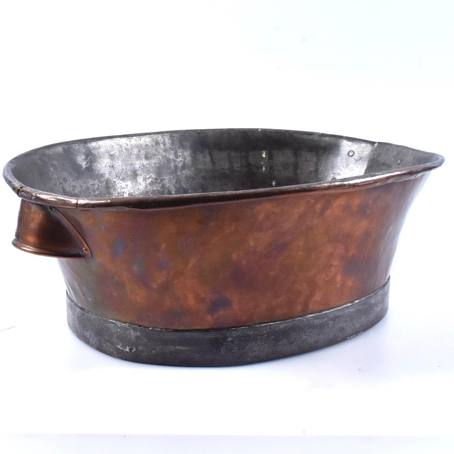 Eine Kupferwanne aus dem 19. Jahrhundert.